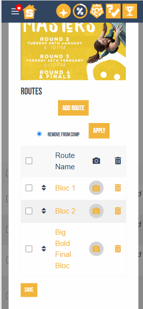 Competition Adding Routes