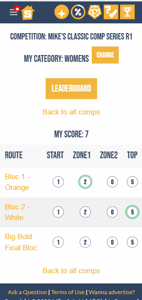 Competition Scorecard